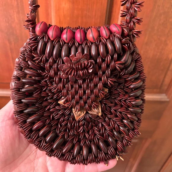 VTG Rare 60s Apple seed hand made purse. EUC no broken pieces. - Picture 10 of 10